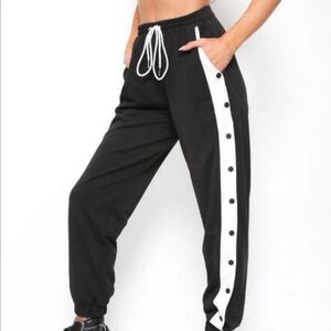 I.AM.GIA Black and White Gridlock Joggers Breakaway
Trackpants Rare Size Medium